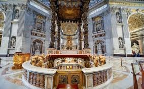 O Ouro dentro da Basílica de Pedro